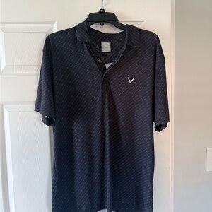 Callaway Black Polo Shirt with White Dots